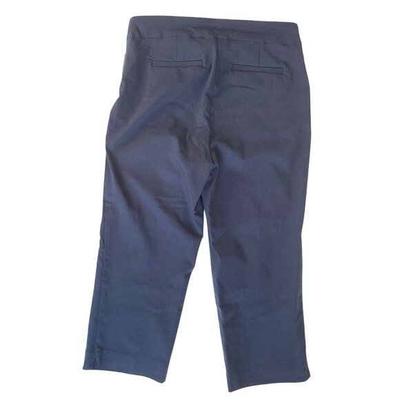 Briggs Petite Womens Black Cropped Capri Pants 6P Petite Like New Pull On - Picture 2 of 8